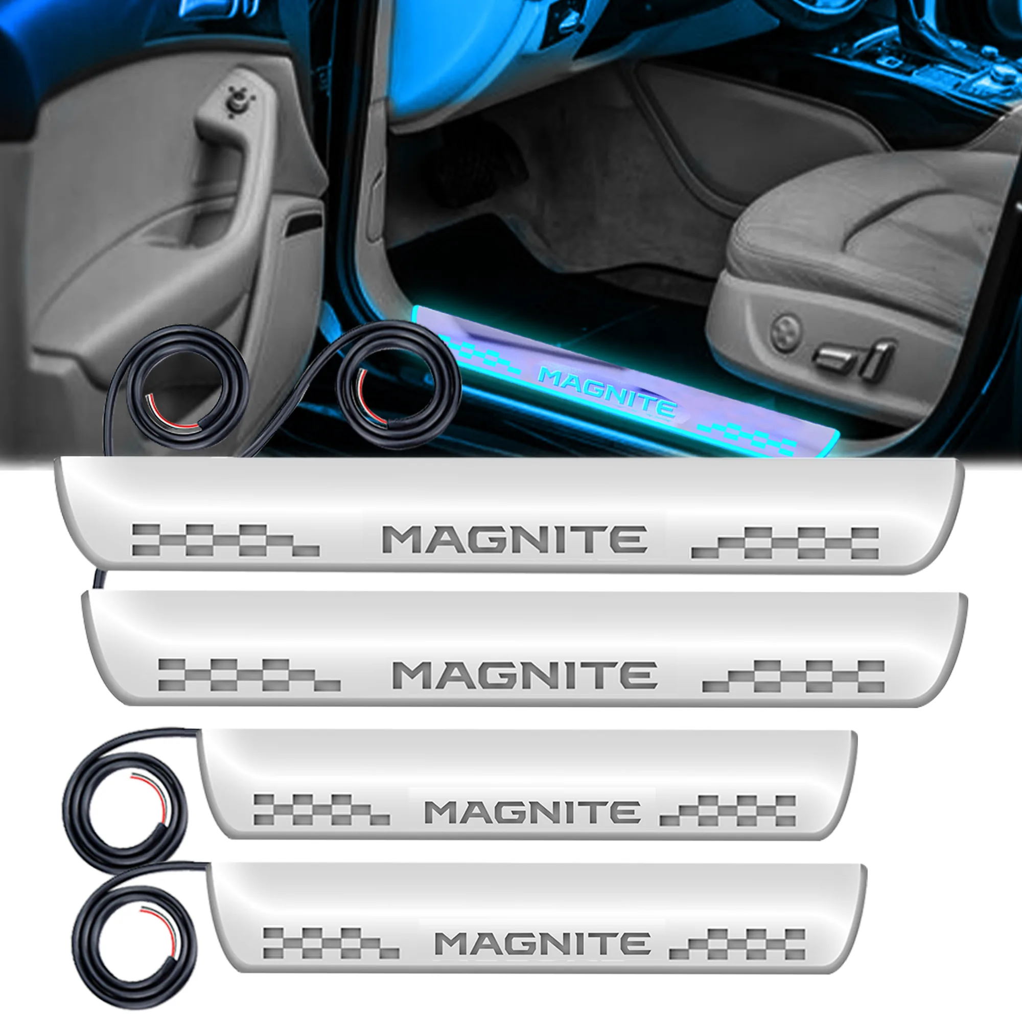 FABTEC - Car Door Foot Step Sill Plate for Nissan Magnite