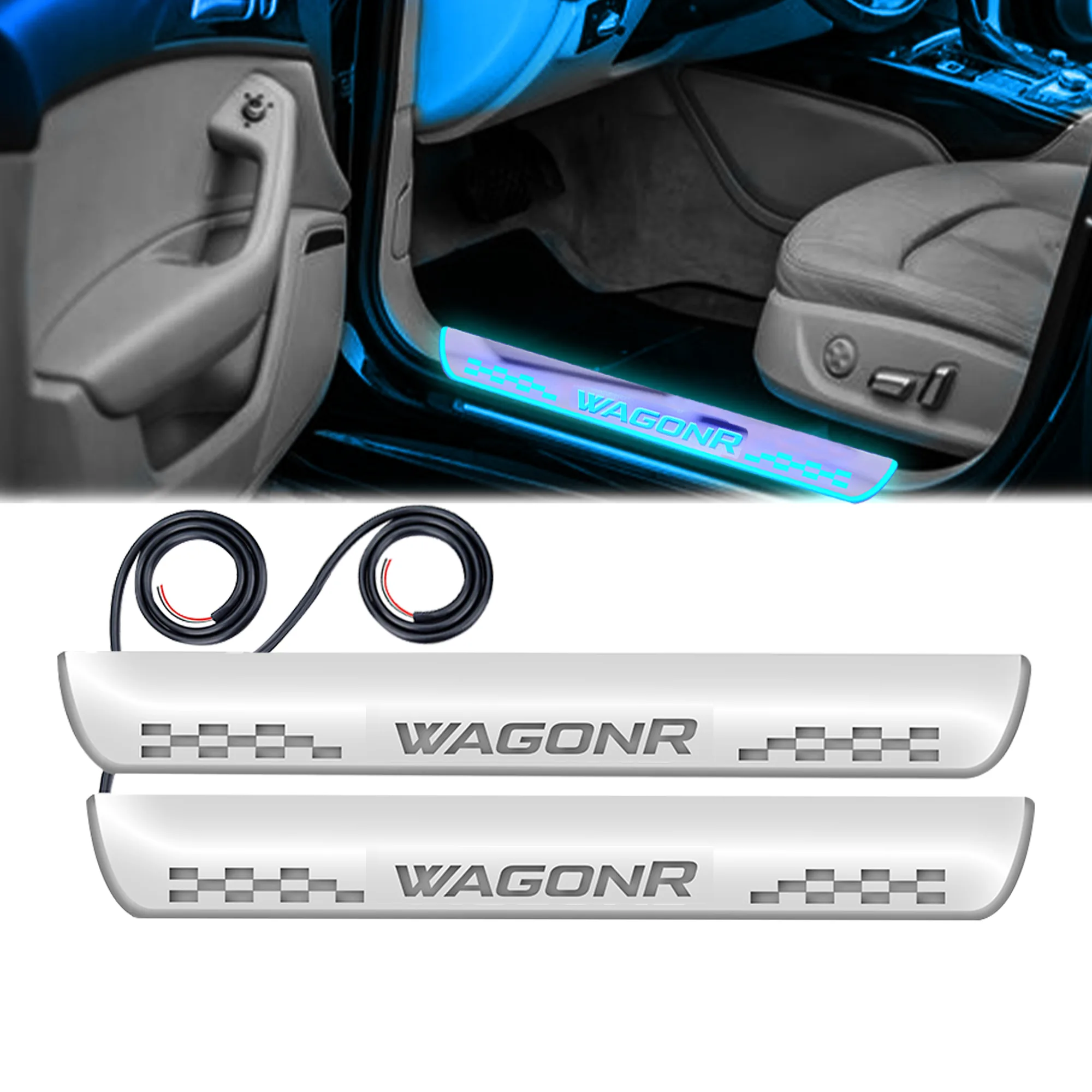 FABTEC - Car Door Foot Step Sill Plate for Maruti Suzuki WagonR