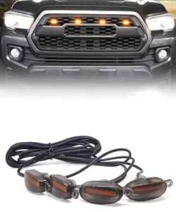FABTEC – Universal 4 X 4 Daytime Running Light Led Car Grill Raptor Style Emergency Warning Off-Roading Light for All Car/Truck/SUV