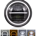 FABTEC - 7 Inch LED Headlight DRL with Turn Signal Indicator Light