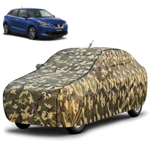 FABTEC Waterproof Jungle Print Car Body Cover for Maruti Suzuki Baleno 2018 – 2022