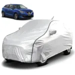 FABTEC - Metallic Silver Black Border Waterproof Car Body Cover for Maruti Suzuki Baleno