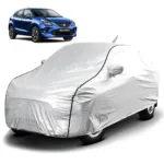 FABTEC - Metallic Silver Black Border Waterproof Car Body Cover for Maruti Suzuki Baleno New