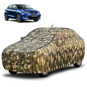 FABTEC Waterproof Jungle Print Car Body Cover for Maruti Suzuki Baleno 2022 – 2026