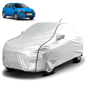 FABTEC Waterproof Metallic Silver Car Body Cover for Hyundai i20 2020 – 2026