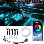 FABTEC - RGB Multicolor Car Interior Under Dash Vibe Ambience Neon EL Wire