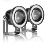 FABTEC - High Power Blue Led Fog Light Projector Cree with Angel Eye Ring for All Cars