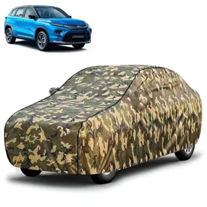 FABTEC - Jungle Print Waterproof Car Body Cover for Toyota Hyryder