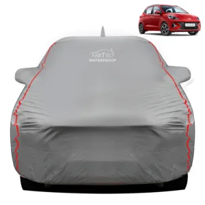 FABTEC - Peva Waterproof Red Border Car Body Cover for Hyundai Grand I10