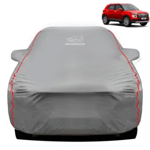 FABTEC - Peva Waterproof Red Border Car Body Cover for Hyundai Venue