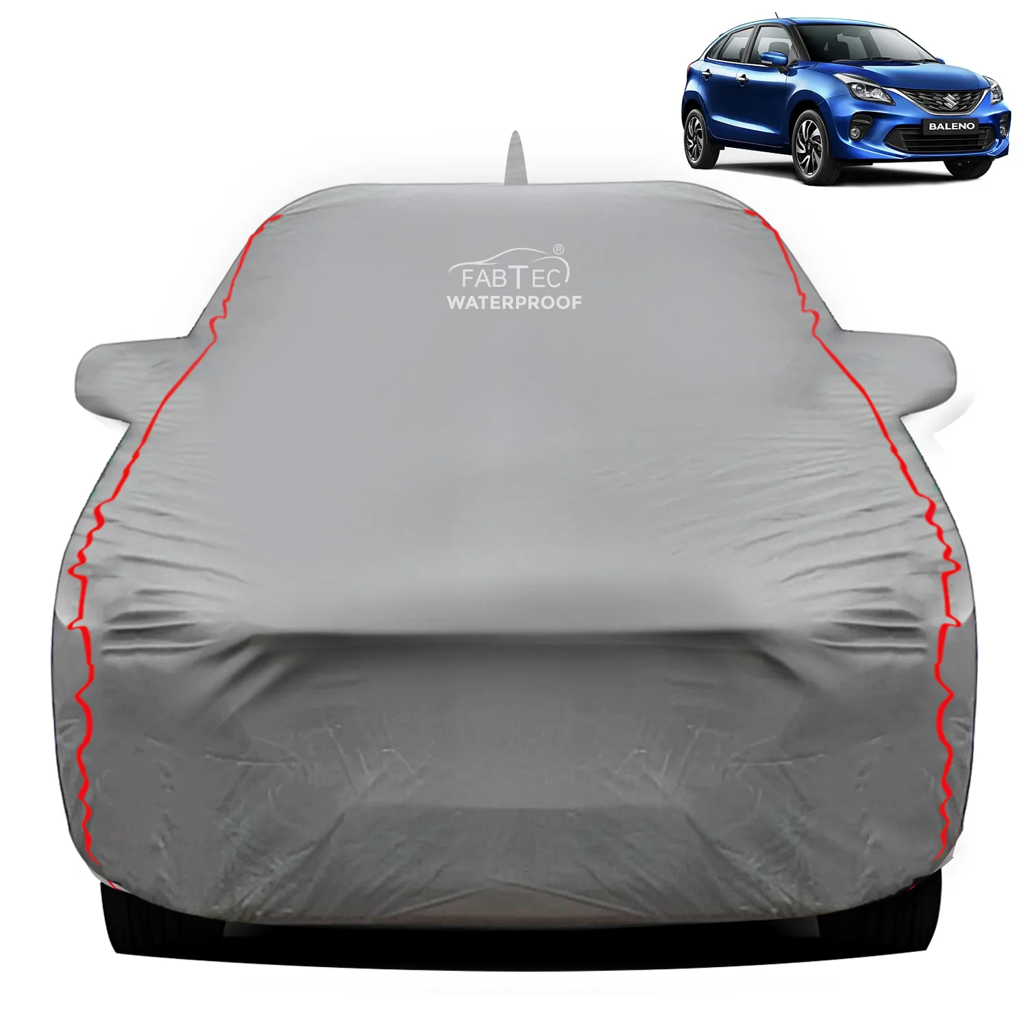 FABTEC - Peva Waterproof Duty  Border Car Body Cover for Maruti Suzuki Baleno