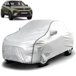 FABTEC - Metallic Silver Black Border Waterproof Car Body Cover for Tata Nexon