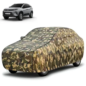 FABTEC Waterproof Jungle Print Car Body Cover for Tata Nexon 2024 -2026