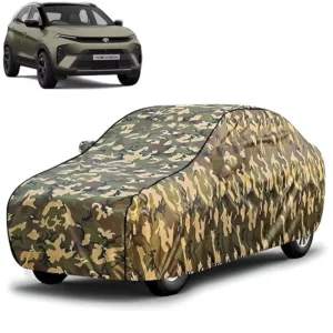 FABTEC Waterproof Jungle Print Car Body Cover for Tata Nexon 2020 – 2023