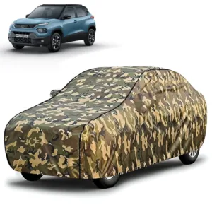 FABTEC Waterproof Jungle Print Car Body Cover for Tata Punch 2021 – 2024