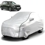 FABTEC - Metallic Silver Black Border Waterproof Car Body Cover for Kia Seltos