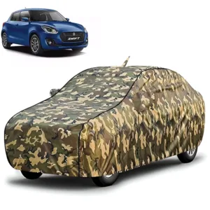 FABTEC Waterproof Jungle Print Car Body Cover for Maruti Suzuki Swift 2018 – 2026