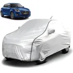 FABTEC - Metallic Silver Black Border Waterproof Car Body Cover for Maruti Suzuki Swift 2018