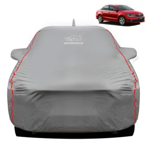 FABTEC - 2x2 Heavy Duty Red Border Car Body Cover for Skoda Rapid