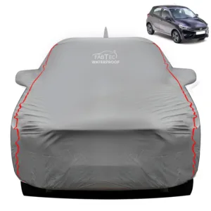 FABTEC - Peva Waterproof Red Border Car Body Cover for Tata Tiago