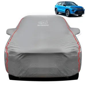 FABTEC - Peva Waterproof Red Border Car Body Cover for Toyota Hyryder