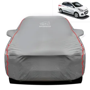 FABTEC - Peva Waterproof Red Border Car Body Cover for Hyundai Xcent