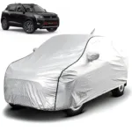 FABTEC - Metallic Silver Black Border Waterproof Car Body Cover for Mahindra XUV 300