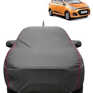 FABTEC - 2x2 Heavy Duty Red Border Car Body Cover for Hyundai Grand I10