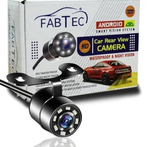 FABTEC 720p AHD Car Rear View Camera for 9 inch Android Screens for Car (8 LED/Hook Type/AHD-25 FPS)