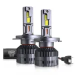 Fabtec Crystal Eye H4 White Plug & Play LED Headlight Bulb for Cars, Bike and Scooty (150W/12000LM/6500K)