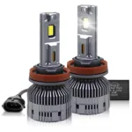 Fabtec Crystal Eye H8 White Plug & Play LED Headlight & Fog Light Bulb For Cars (150W/12000LM/6500K)