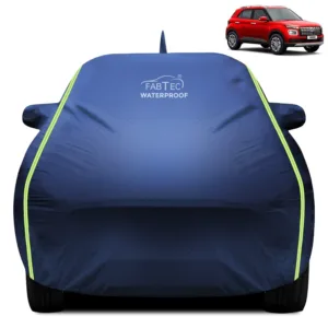 FABTEC Waterproof Navy Blue Car Body Cover for Hyundai Venue 2022 – 2025