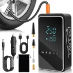FABTEC 150 PSI 12V Tyre Inflator for Car Cordless Tire Inflator with Digital Display Emergency Hazard Light