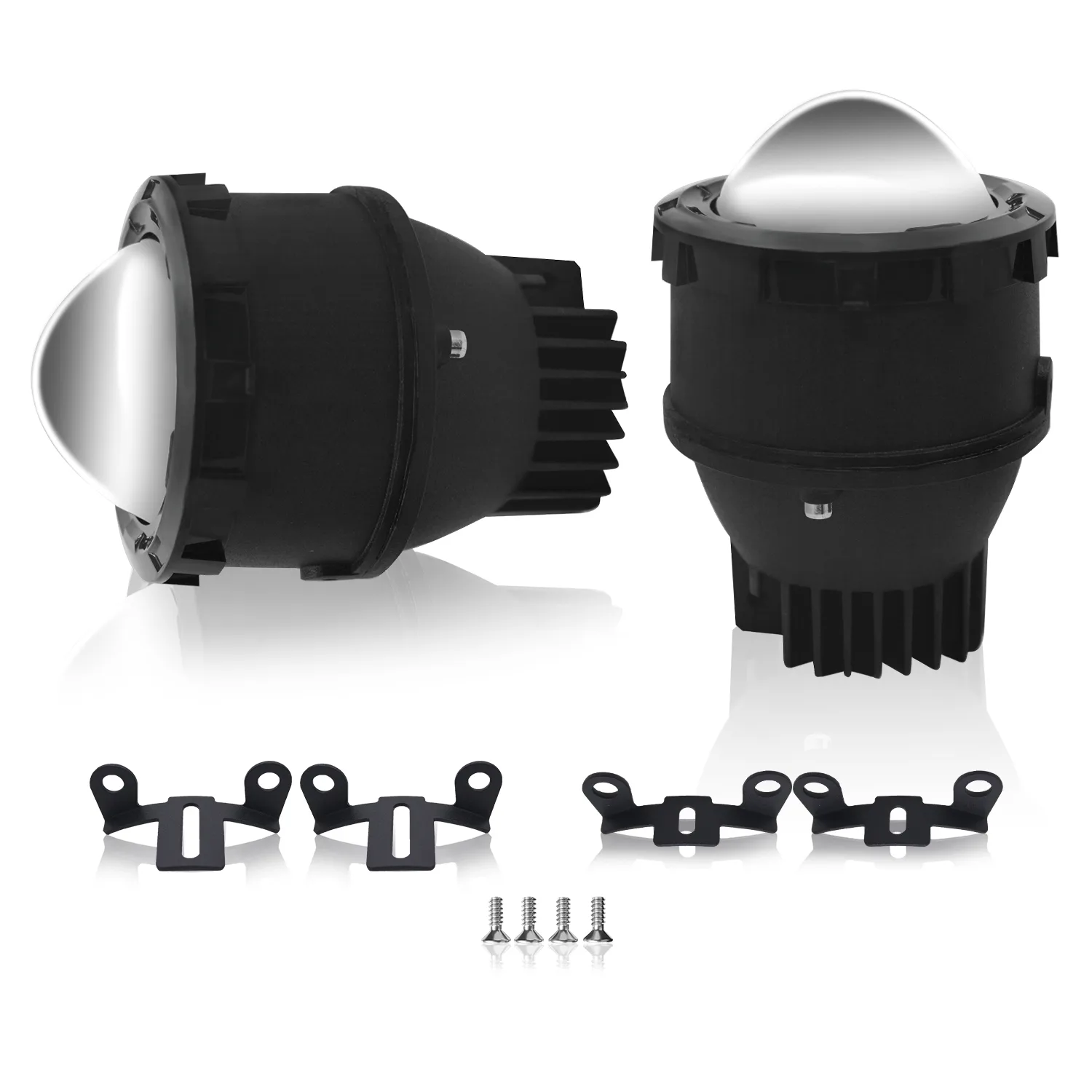 Fabtec 3 inch 40W White LED Projector with High/Low Function 12V Projector Fog Light for Cars (40W/6000K)