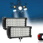 FABTEC 7 Inch 48 LED White Fog Bar Light for All Motorcycles Bike & Scooty with On/Off Switch