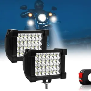 FABTEC 4 Inch 24 LED White Fog Bar Light for All Motorcycles Bike & Scooty with On/Off Switch