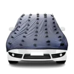 FABTEC 13ft Car Protection Cover from Dogs, Pets and Animal Complete Dog Protection Car Cover for Both roof and Bonnet Attach Full Car Protection with Spikes for Small Cars 1pc (13ftX55Inch)