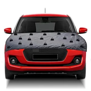 FABTEC Dog Protection Car Cover for Car Bonnet with Spikes 100% Protection from Dogs, Pets and Animals Dustproof Car Body Cover Compatible with All Cars Universal Size, Grey