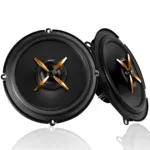 FABTEC 6 Inch 320 Watt Car Door Speakers 80W RMS High Performance 3 Way Full Range Co Axial Car Speakers (Set of 2)