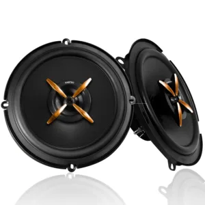FABTEC 6 Inch 320 Watt Car Door Speakers 80W RMS High Performance 3 Way Full Range Co Axial Car Speakers (Set of 2)