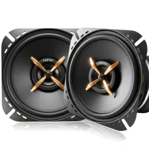 FABTEC 4 Inch 200 Watt Speakers 3 Way Co Axial Speakers for Car, Home and DIY Projects (Set of 2)
