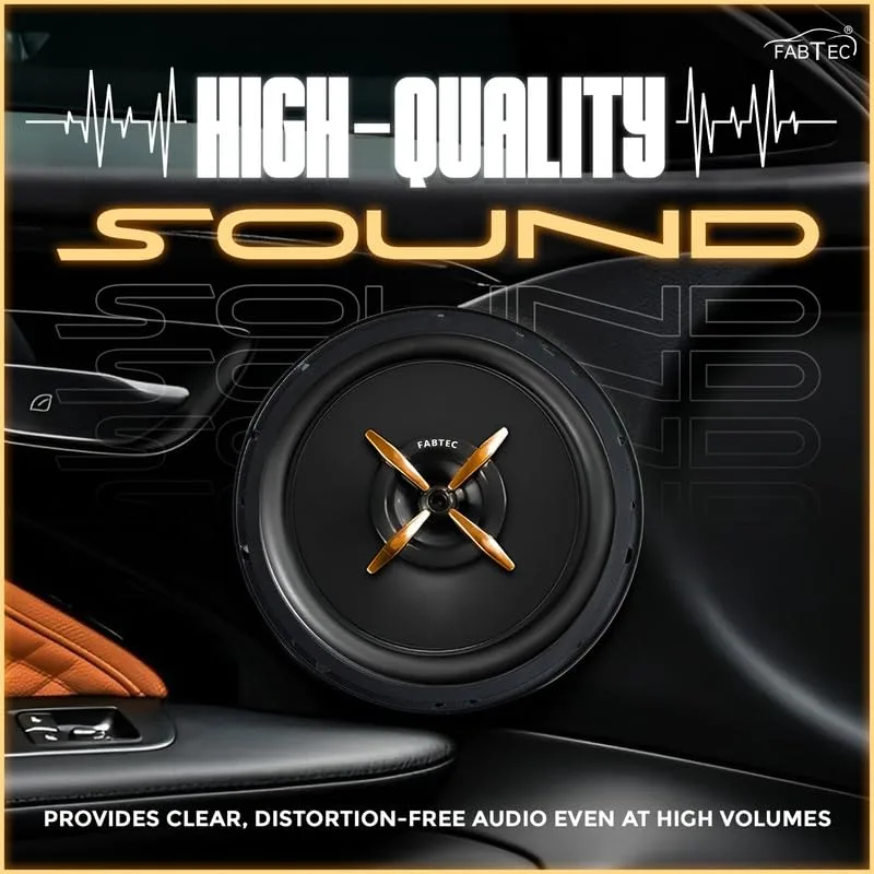 FABTEC 6.5 Inch 640 Watt Car Door Speakers High Performance 3 Way Full Range Co Axial Speakers (Set of 2) - Image 8