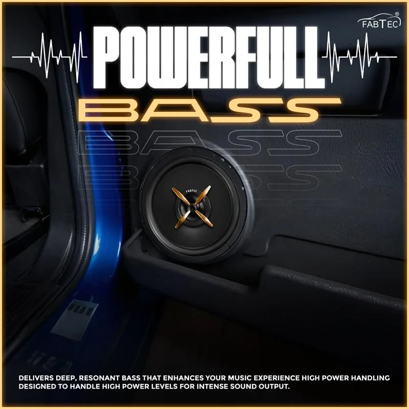 FABTEC 6.5 Inch 640 Watt Car Door Speakers High Performance 3 Way Full Range Co Axial Speakers (Set of 2) - Image 9