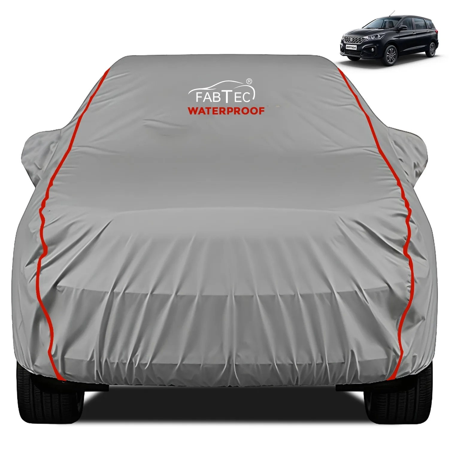 FABTEC - Peva Waterproof Red Border Car Body Cover for Maruti Suzuki Ertiga