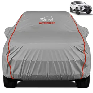 FABTEC - Peva Waterproof Red Border Car Body Cover for Toyota Fortuner