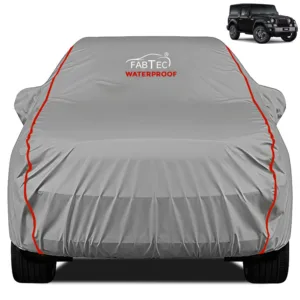 FABTEC Waterproof Dark Grey Peva Car Body Cover For Mahindra Thar