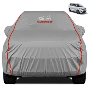 FABTEC Waterproof Dark Grey Peva Car Body Cover For Maruti Suzuki WagonR 2018 – 2026