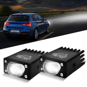 FABTEC T1 Hidden Drive 45W Bumper Projector Fog Lights, Super Bright 8000LM White + Yellow Dual Beam + Flasher Spot Beam Fog Lights for Cars (Set of 2)