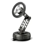 FABTEC Multi-Angle Magnetic Mobile Holder with Vacuum Suction Cup | Strong 360° Adjustable Stand for Car Dashboard, Mirrors, Kitchen & Gym Surfaces | Universal Locking Mount for All Smartphones