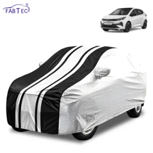 FABTEC Waterproof Silver & Black Stripes Car Body Cover for Tata Altroz 2026